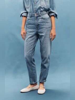 NWT Next Jeans Since 1982 Rhinestone Embellished Denim - Size 12